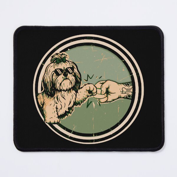 Item preview, Shih Tzu Fist Bump Retro Vintage Dog Lover Design designed and sold by Gear Camel.