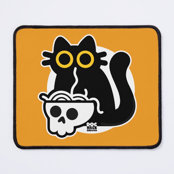 Item preview, Skull Bowl Noodle Kitty designed and sold by DocHackenbush.