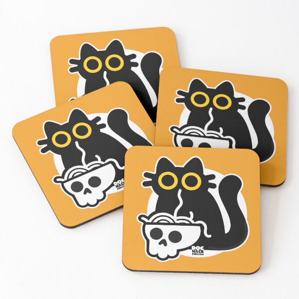 Item preview, Skull Bowl Noodle Kitty designed and sold by DocHackenbush.