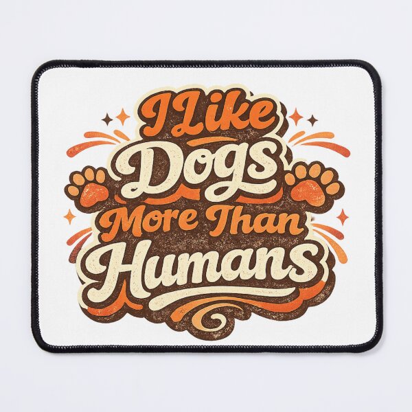 Item preview, I Like Dogs More Than Humans Retro Typography Shirt | Funny Vintage Dog Lover Design designed and sold by Shirleygalaxy.