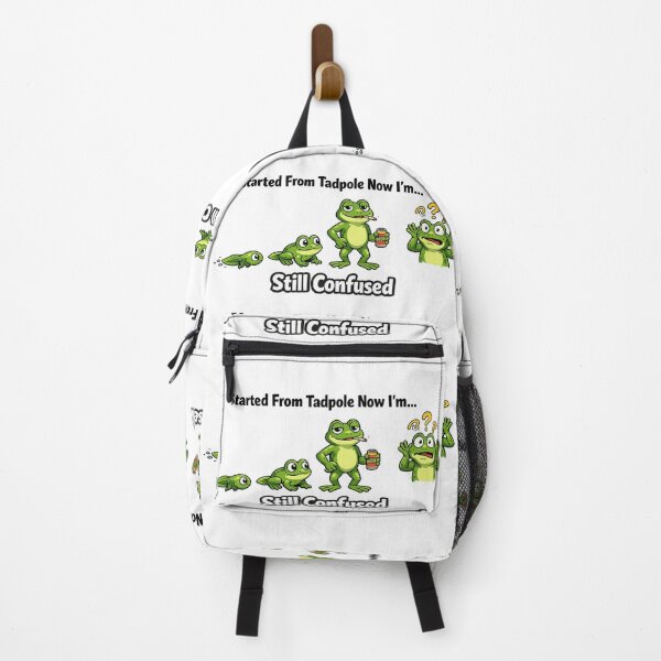 Item preview, Started From Tadpole, Still Confused – Funny Frog Evolution Meme T-Shirt designed and sold by Iarmy-2022.