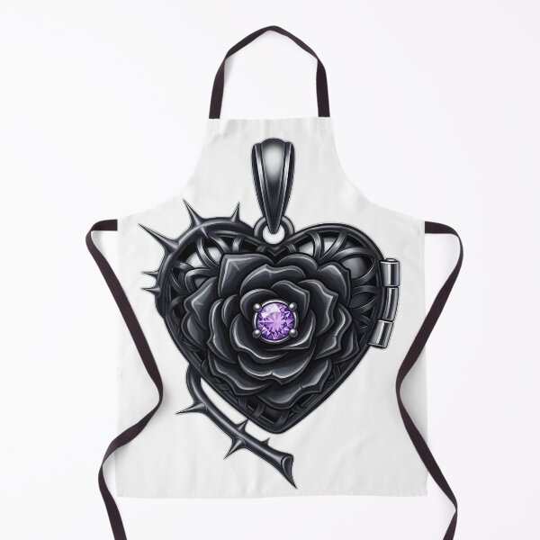 Item preview, Black Rose Heart Locket designed and sold by IllumeInk.