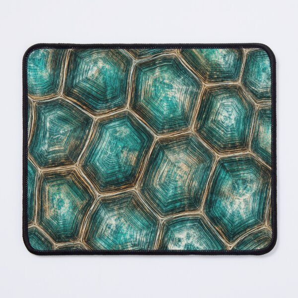 Item preview, Turquoise Turtle Shell Pattern | Teal Ocean Texture Design | Coastal Nature Geometric Print designed and sold by TheSlowShore.