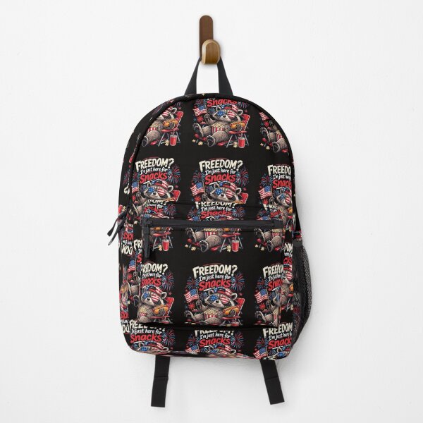 Item preview, Freedom Im Just Here For Snacks Funny Raccoon designed and sold by CozyRetirementGifts.