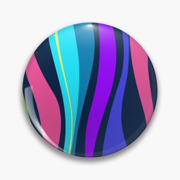Item preview, Retro-Futuristic Wavy Stripes Print - Vibrant 70s Psychedelic Art. designed and sold by KojourinArt.