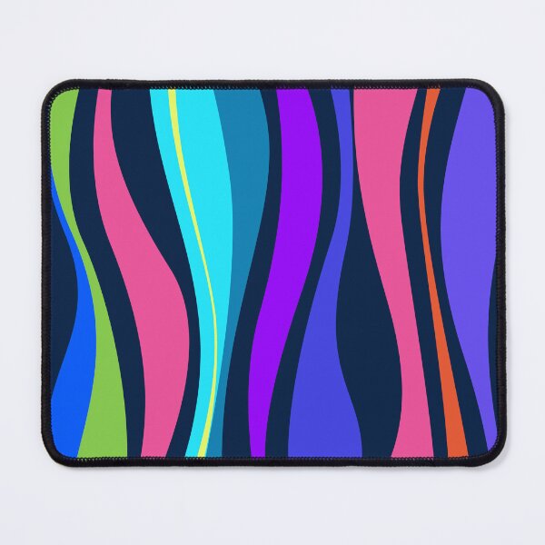 Item preview, Retro-Futuristic Wavy Stripes Print - Vibrant 70s Psychedelic Art. designed and sold by KojourinArt.