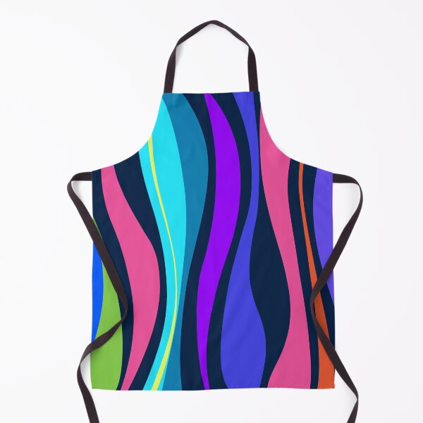 Item preview, Retro-Futuristic Wavy Stripes Print - Vibrant 70s Psychedelic Art. designed and sold by KojourinArt.