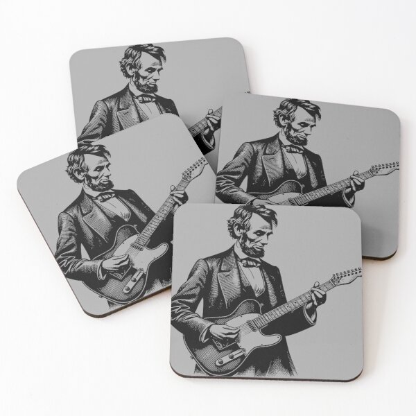 Item preview, Funny Abraham Lincoln Playing Electric Guitar  designed and sold by CriseldaBruning.
