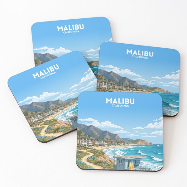 Item preview, Malibu California - Travel Art designed and sold by Marciolini.