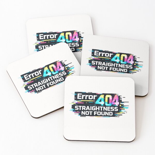 Item preview, Error 404 Straightness Not Found Rainbow Glitch Pride Humor Identity Statement designed and sold by Places On Earth.