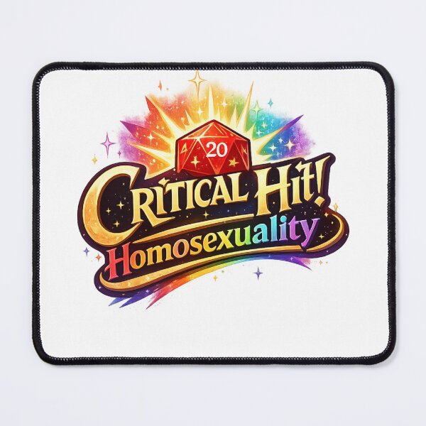 Item preview, Critical Hit Homosexuality Rainbow Dice Pride Gaming Queer Identity Humor designed and sold by Places On Earth.