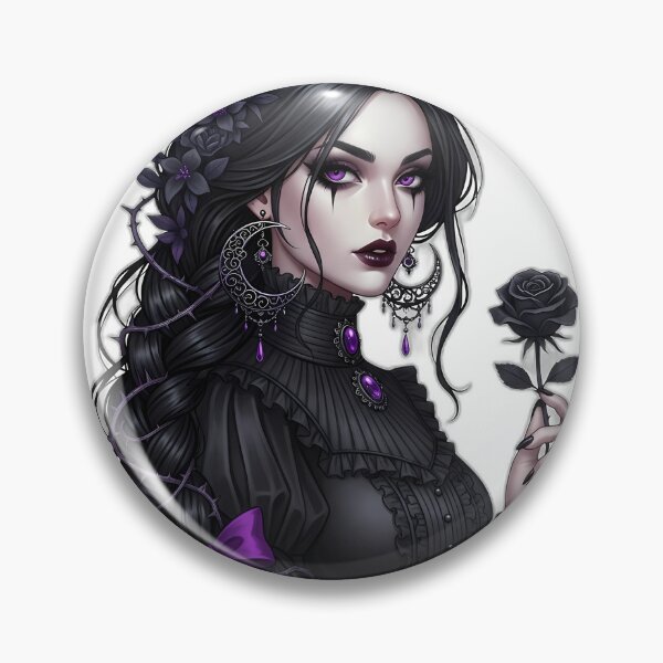 Item preview, Gothic Girl Crescent Earrings designed and sold by IllumeInk.