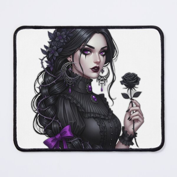Item preview, Gothic Girl Crescent Earrings designed and sold by IllumeInk.