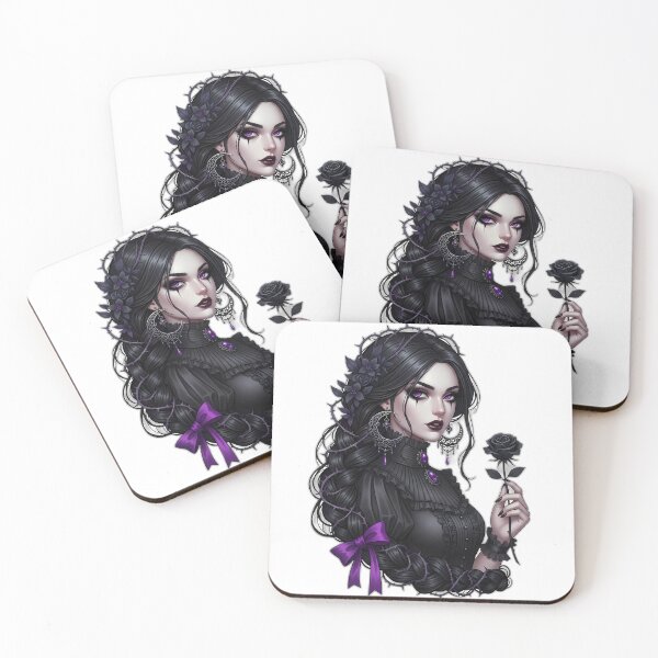 Item preview, Gothic Girl Crescent Earrings designed and sold by IllumeInk.