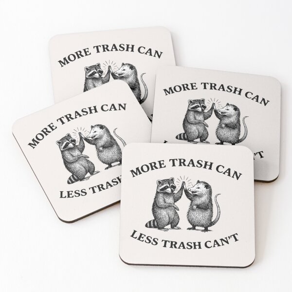 Item preview, Funny Raccoon Possum, More Trash, Less Trash Can't designed and sold by toongstudio.