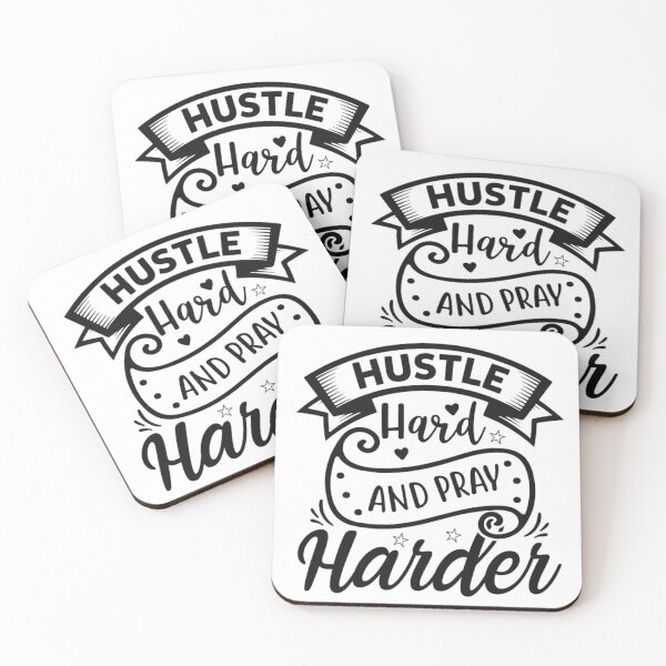 Item preview, Hustle Hard And Pray Harder Motivational Faith Art designed and sold by Hotgirldeel.