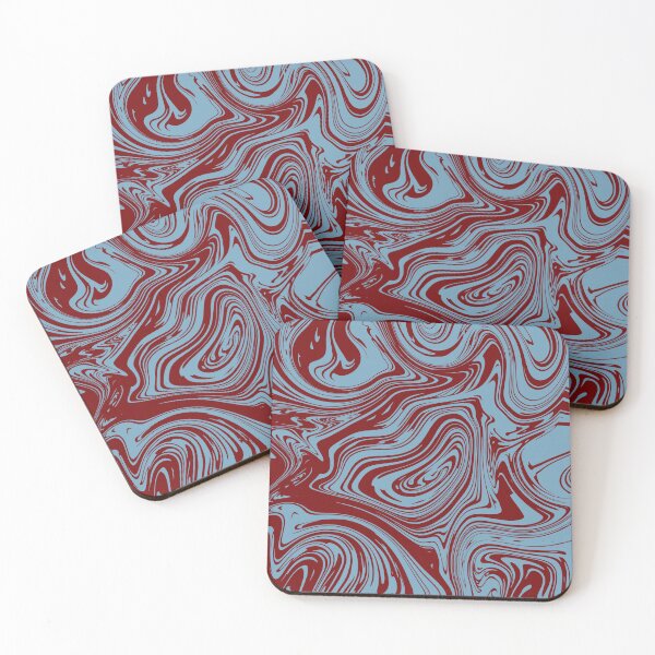 Item preview, Abstract Red Blue Marble Fluid Pattern designed and sold by CharmingArt23.