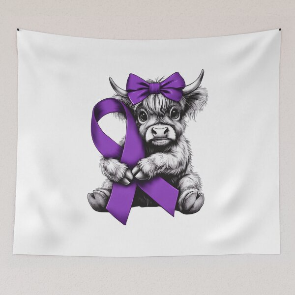 Item preview, Lupus Awareness Highland Cow designed and sold by Thread&Fable.