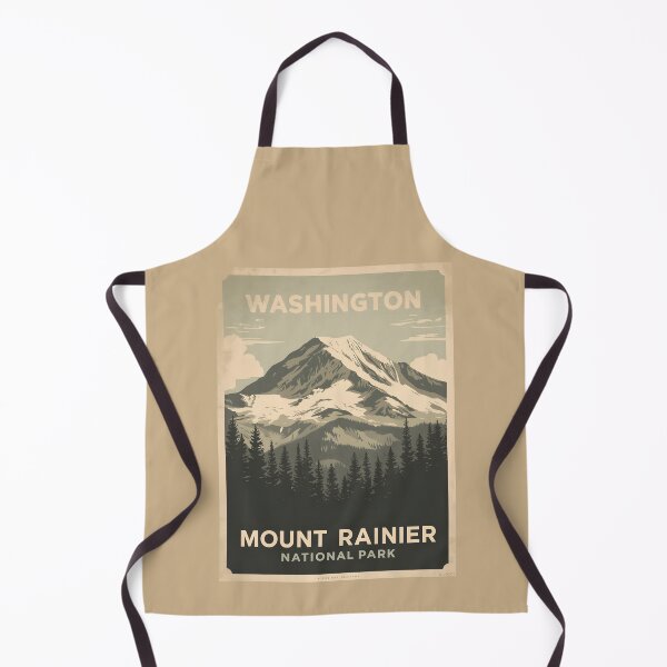Item preview, A Vintage Travel Art of the Mount Rainier National Park - Washington  designed and sold by GoodOldVintage.