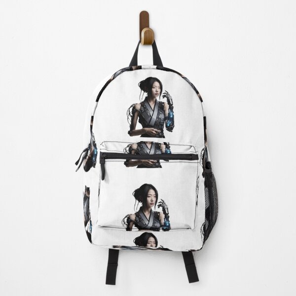 Item preview, Cyborg half robot half human asian woman designed and sold by Coolparrotgirl.