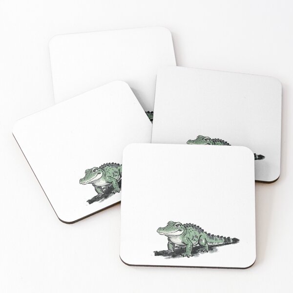 Item preview, Zen Sumi-e Crocodile Ink Wash Painting designed and sold by Bloomkept.