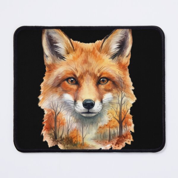 Item preview, Cute fox in an autumnal design, double exposure designed and sold by KriegerTJ.