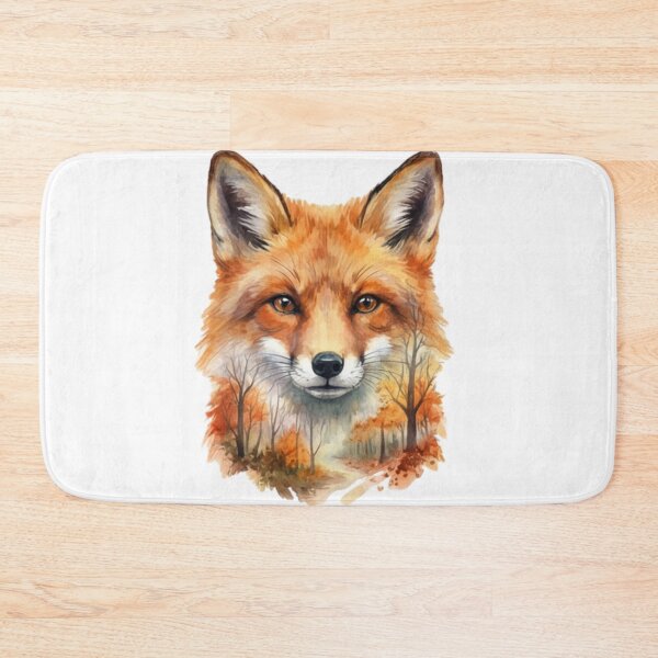Item preview, Cute fox in an autumnal design, double exposure designed and sold by KriegerTJ.