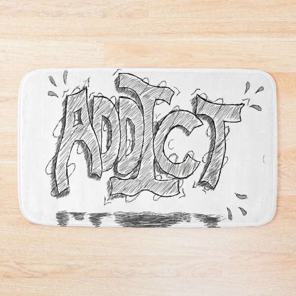 Item preview, Messy Hand Drawn Text Art "Addict" designed and sold by rAaNDOMUser.
