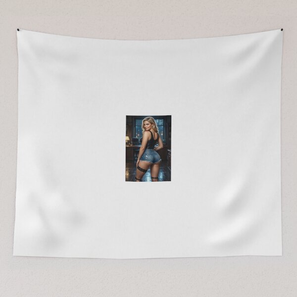 Item preview, Astrid Aurelia Leather Top Denim Shorts Office designed and sold by CathryneDelamort.