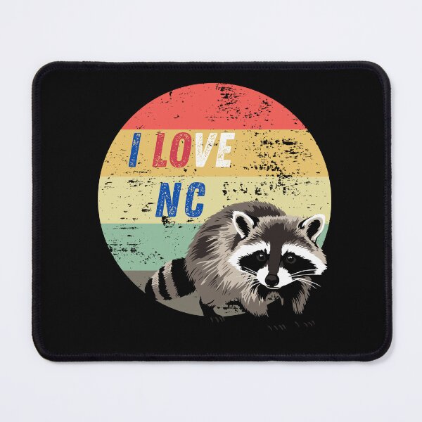Item preview, Bartram Trail raccoon I love North Carolina USA NC designed and sold by SkyTrailKin.