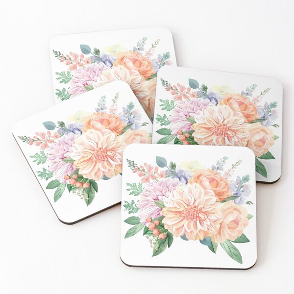 Item preview, Multi-Color Pastel Floral Bouquet - Elegant Romantic Art Print designed and sold by DesignArtist.ia.