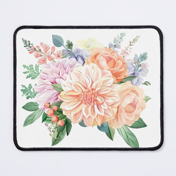 Item preview, Multi-Color Pastel Floral Bouquet - Elegant Romantic Art Print designed and sold by DesignArtist.ia.