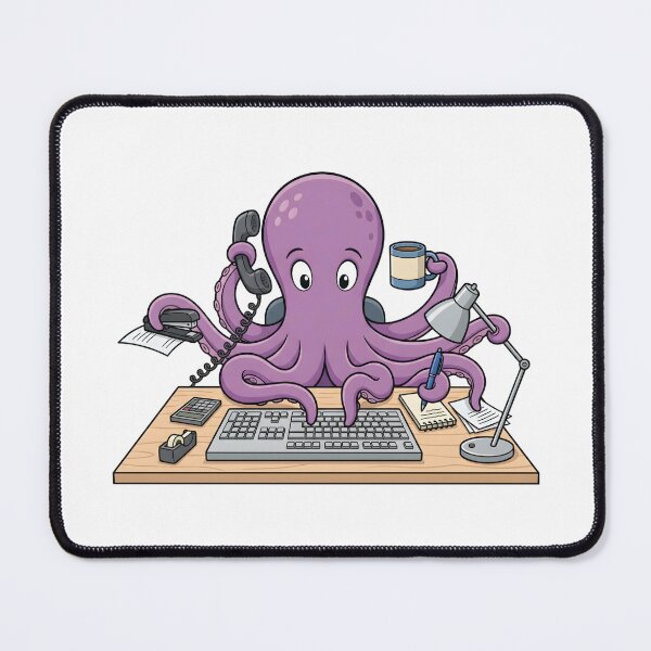 Item preview, Funny Purple Octopus Multitasking Office Desk Tentacles designed and sold by Kvarny.