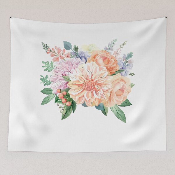 Item preview, Multi-Color Pastel Floral Bouquet - Elegant Romantic Art Print designed and sold by DesignArtist.ia.