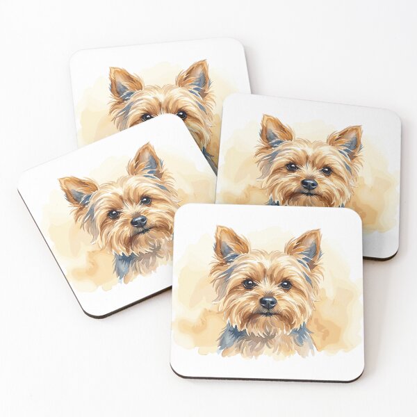 Item preview, Milo Yorkshire Terrier Head Shot Watercolor designed and sold by Habits and Quirks.