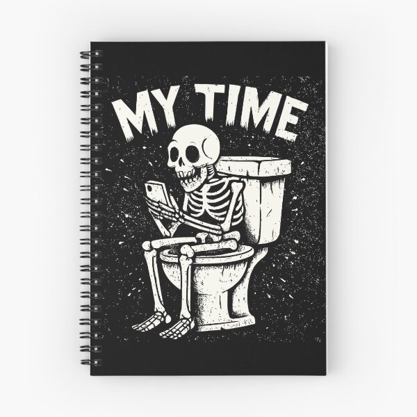 Item preview, My Time Skeleton Toilet Phone Funny Dark Humor Design designed and sold by CLUB SODA KID DESIGNS.