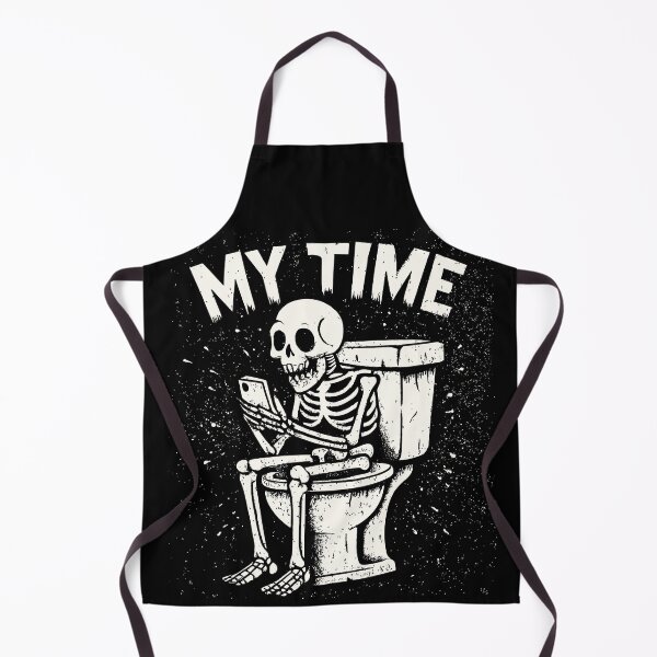 Item preview, My Time Skeleton Toilet Phone Funny Dark Humor Design designed and sold by CLUB SODA KID DESIGNS.