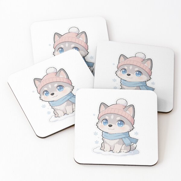 Item preview, Cute Winter Husky Sticker| Adorable Dog with Beanie and Scarf  designed and sold by carestazafeli.