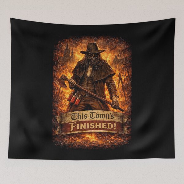 Item preview, This Town’s Finished! — Bloodborne Hunter Tee designed and sold by ChickenFund.