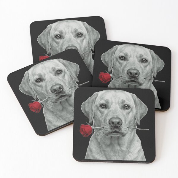 Item preview, Labrador Retriever with Red Rose designed and sold by FiscalFashions.