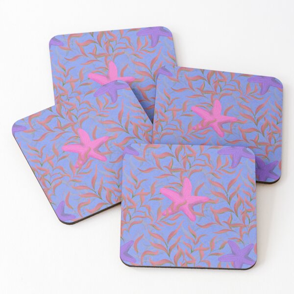 Item preview, Underwater seaweed and starfish Purple  Background designed and sold by NaliniLe.