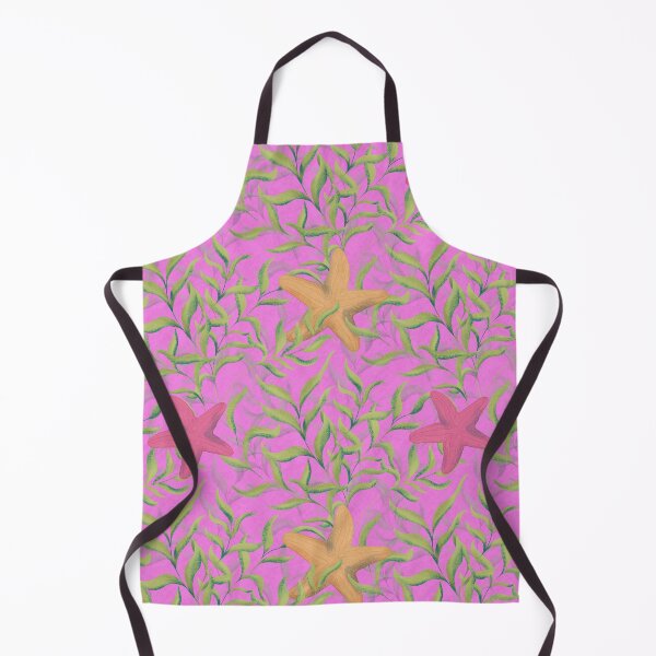 Item preview, Underwater seaweed and starfish Pink Background designed and sold by NaliniLe.