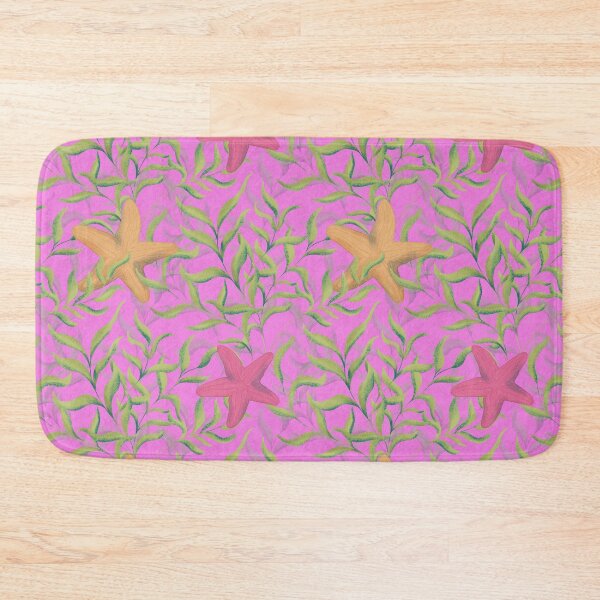 Item preview, Underwater seaweed and starfish Pink  Background designed and sold by NaliniLe.