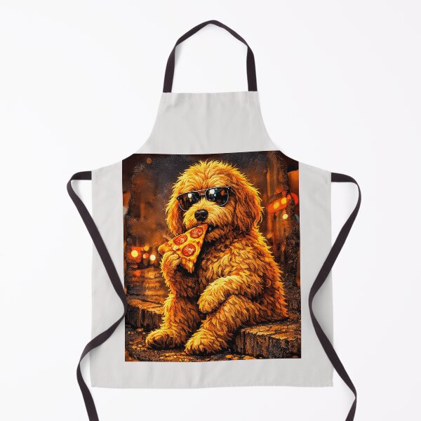 Item preview, Funny Goldendoodle Eating Pizza dog lovers designed and sold by erozzz.