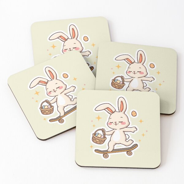 Item preview, Bunny Skateboarding | Cute Easter Bunny on Skateboard designed and sold by Shanker-studio.