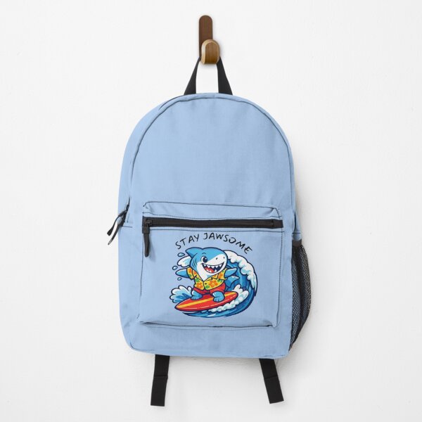 Item preview, Happy Surfing Shark Cartoon Design designed and sold by Black Signal.
