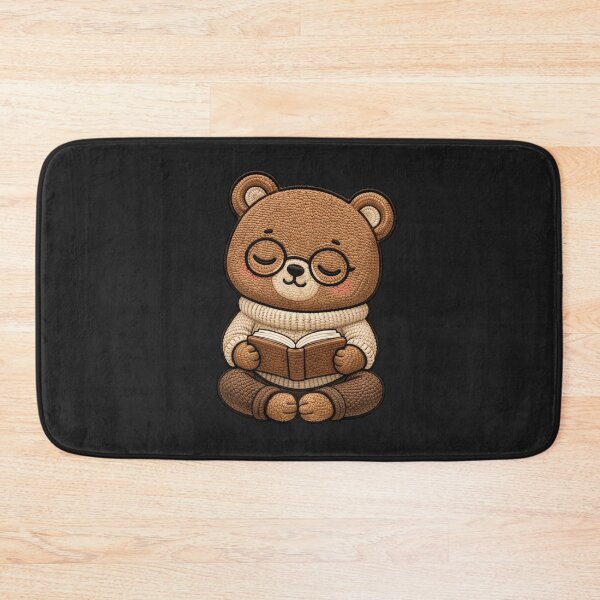 Item preview, Cute Chibi Teddy Bear Reading Book – Cozy Introvert Aesthetic Plush Design designed and sold by ColorSplash123.