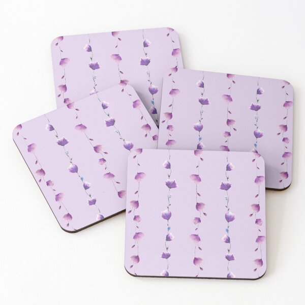 Item preview, Floral Purple LINE Patten Light Violet background designed and sold by VitSArt.