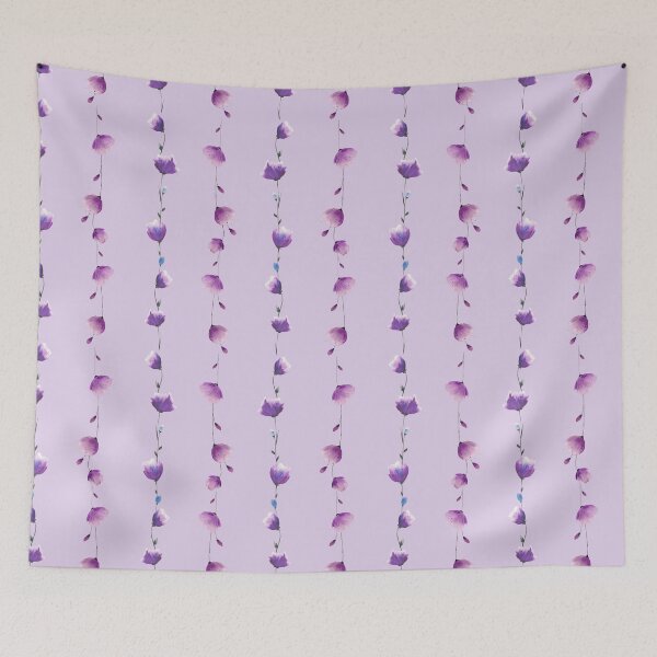 Item preview, Floral Purple LINE Patten Light Violet background designed and sold by VitSArt.