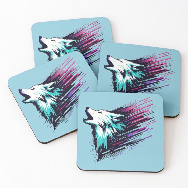 Item preview, Digital Wolf – Cosmic Glitch Emblem designed and sold by Dogandesighn.